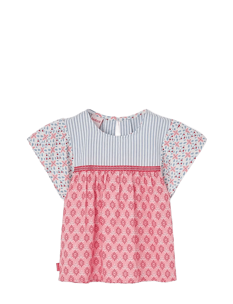 Boboli - Poplin blouse combined for girl -BCI - bluser & tunikaer - print - 1