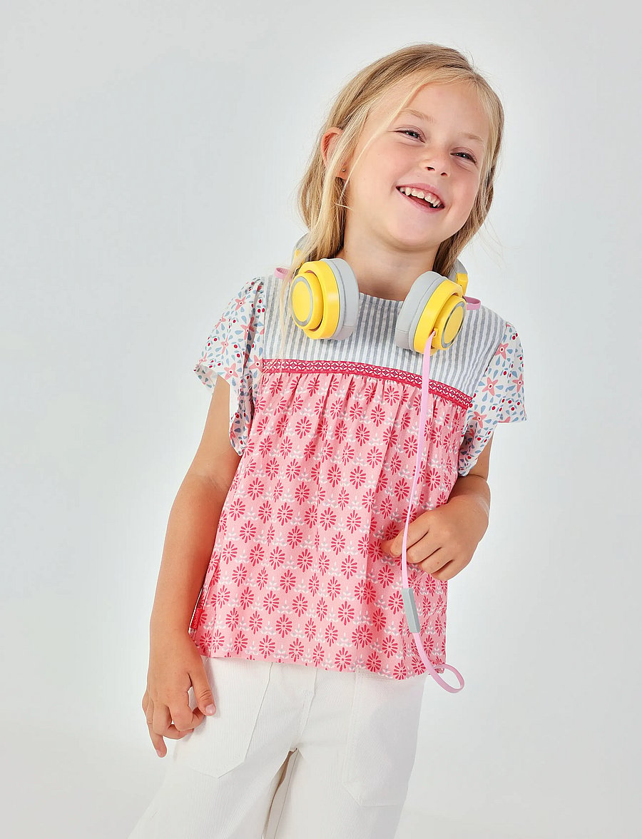 Boboli - Poplin blouse combined for girl -BCI - bluser & tunikaer - print - 0
