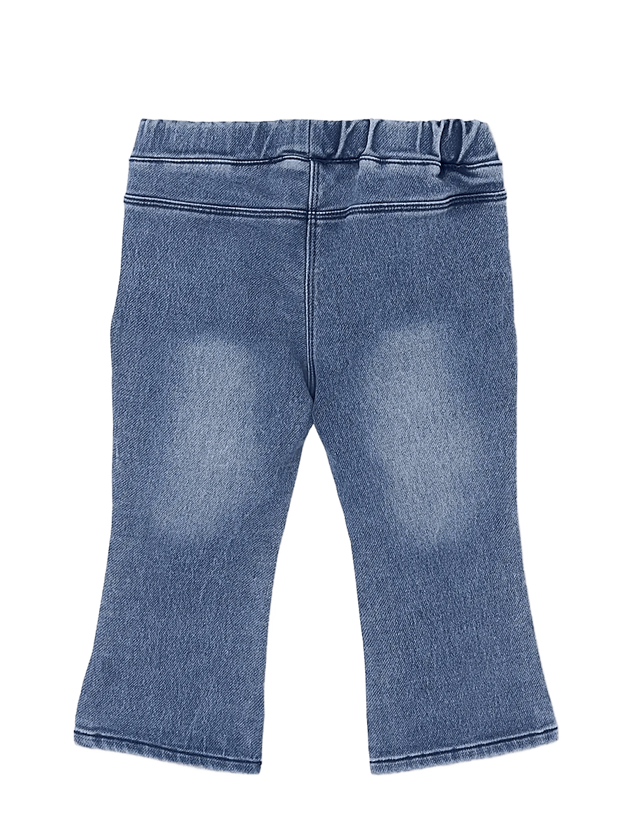 Boboli - Denim trousers knit for girl -BCI - bootcut jeans - blue - 1