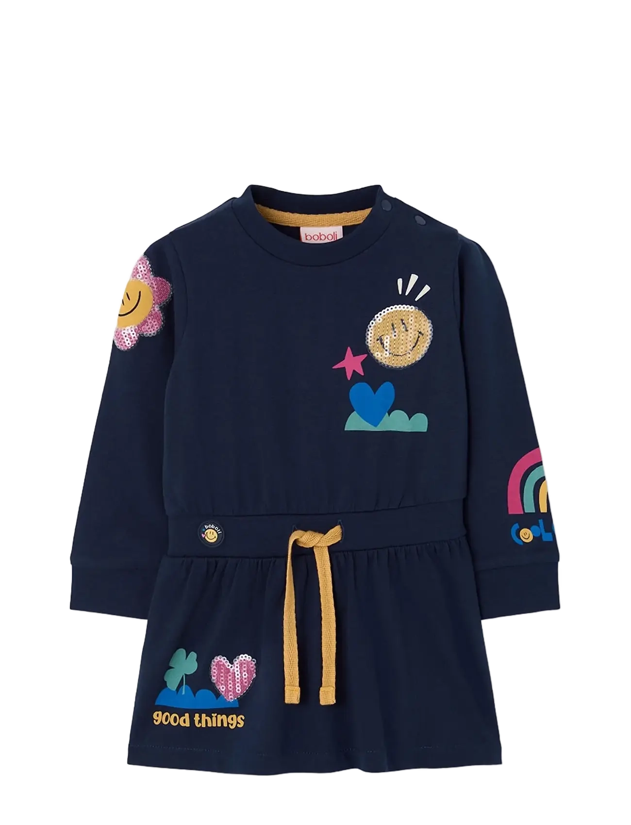 Boboli Knit dress for girl -BCI - Kjoler - NAVY / navy
