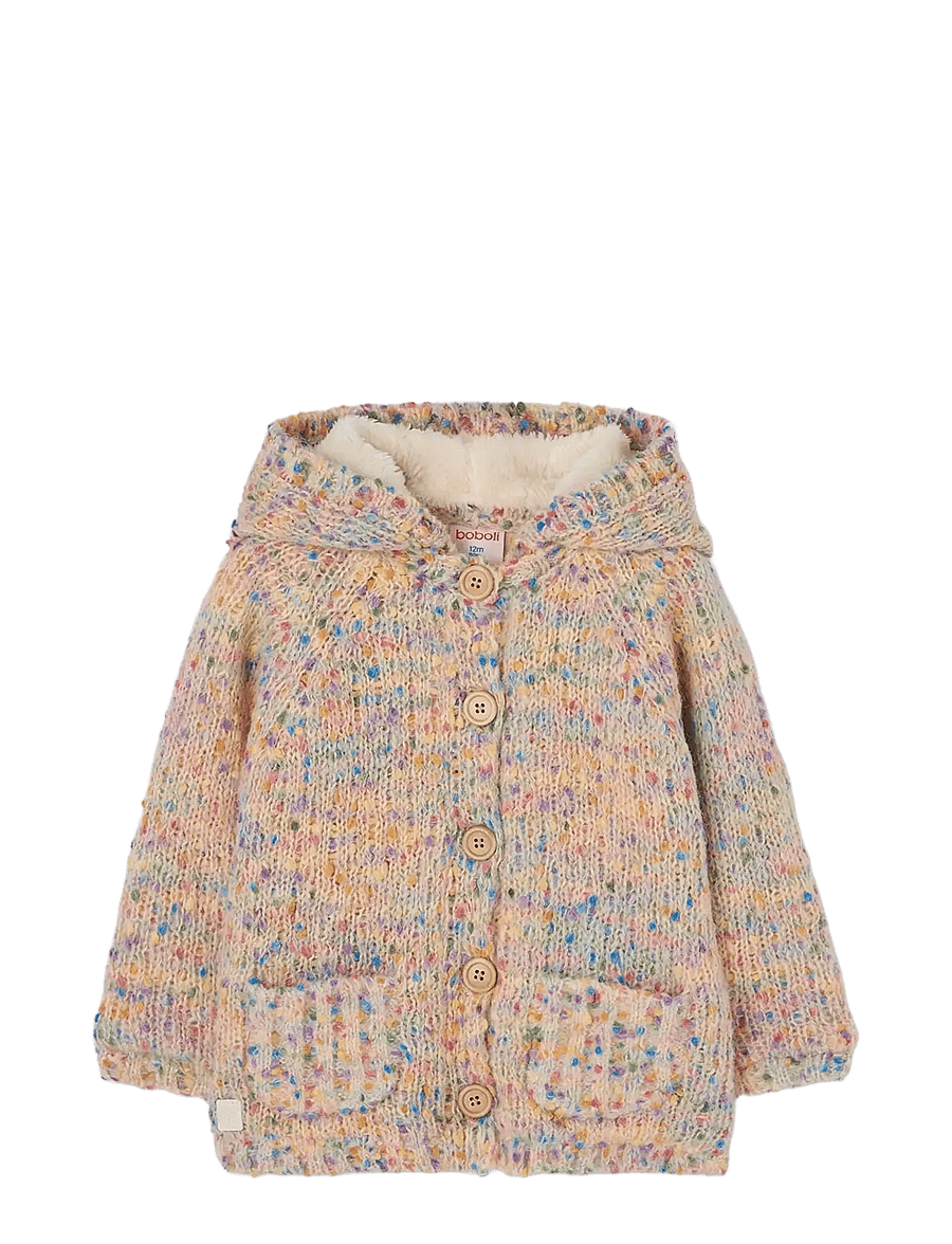 Boboli - Knitwear jacket for girl - cardigans - ecru - 0