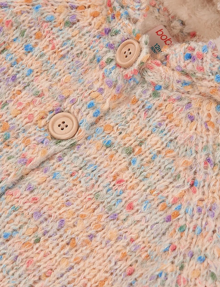 Boboli - Knitwear jacket for girl - cardigans - ecru - 2