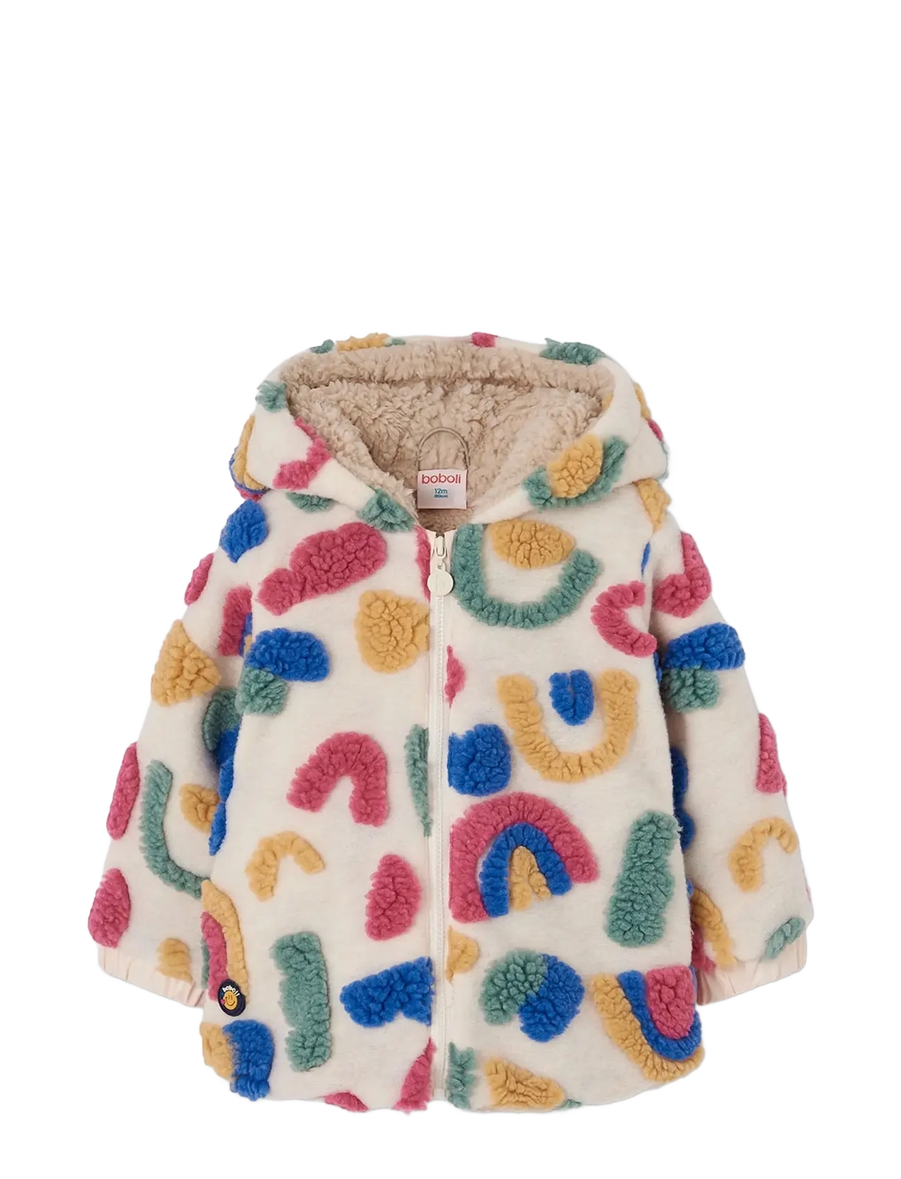 Boboli Coat jacquard for girl - Fleecejacke - ECRU / cream