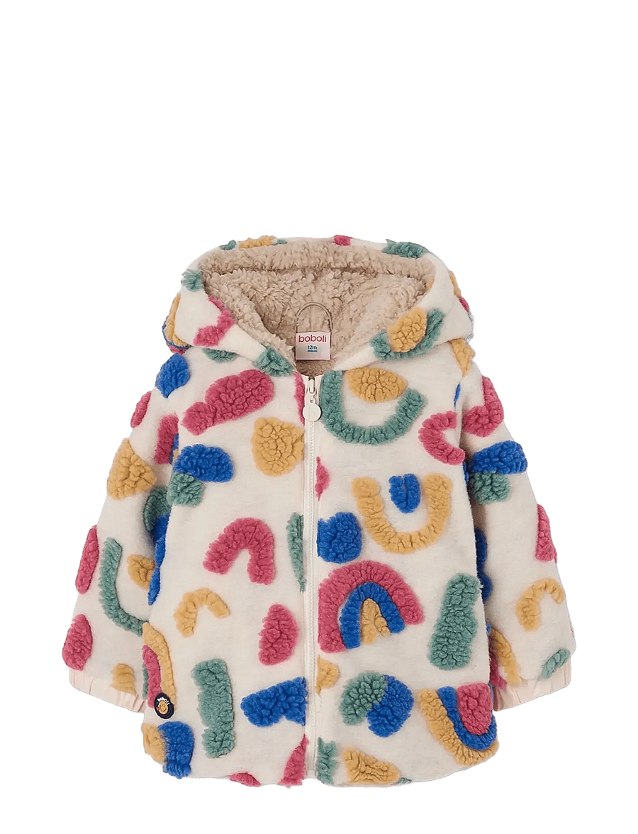 Boboli - Coat jacquard for girl - fleecejacken - ecru - 0