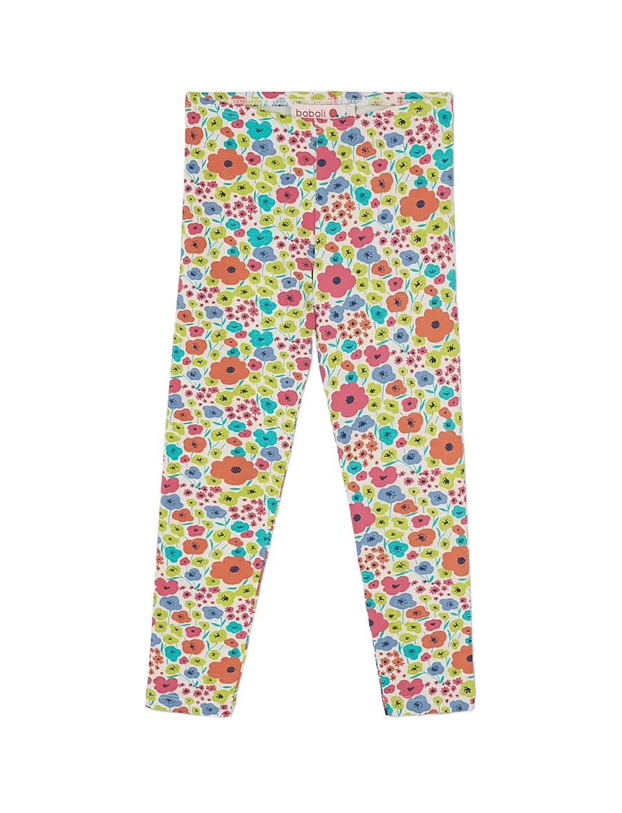 Boboli - Stretch knit leggings for girl -BCI - leggings - print - 0