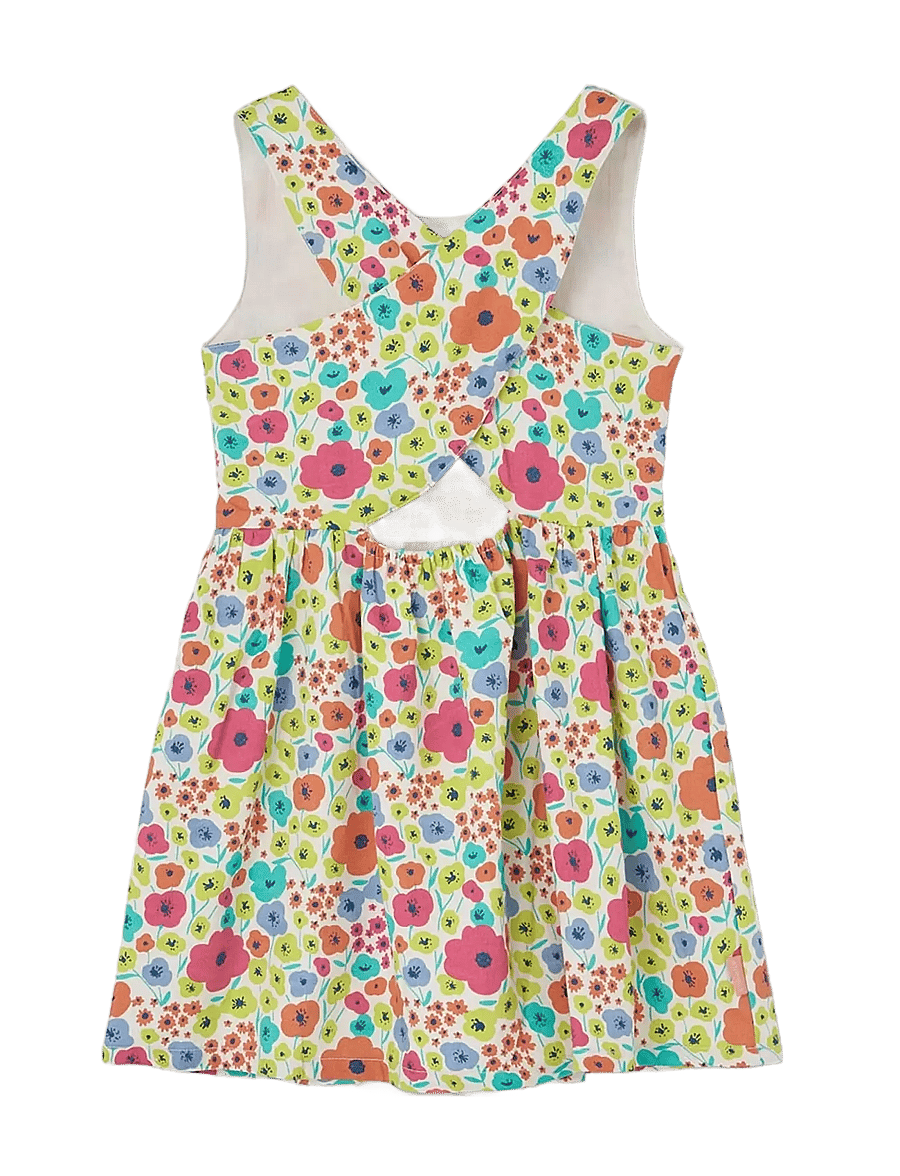 Boboli - Satin dress floral for girl -BCI - Ärmellose babykleider - print - 2