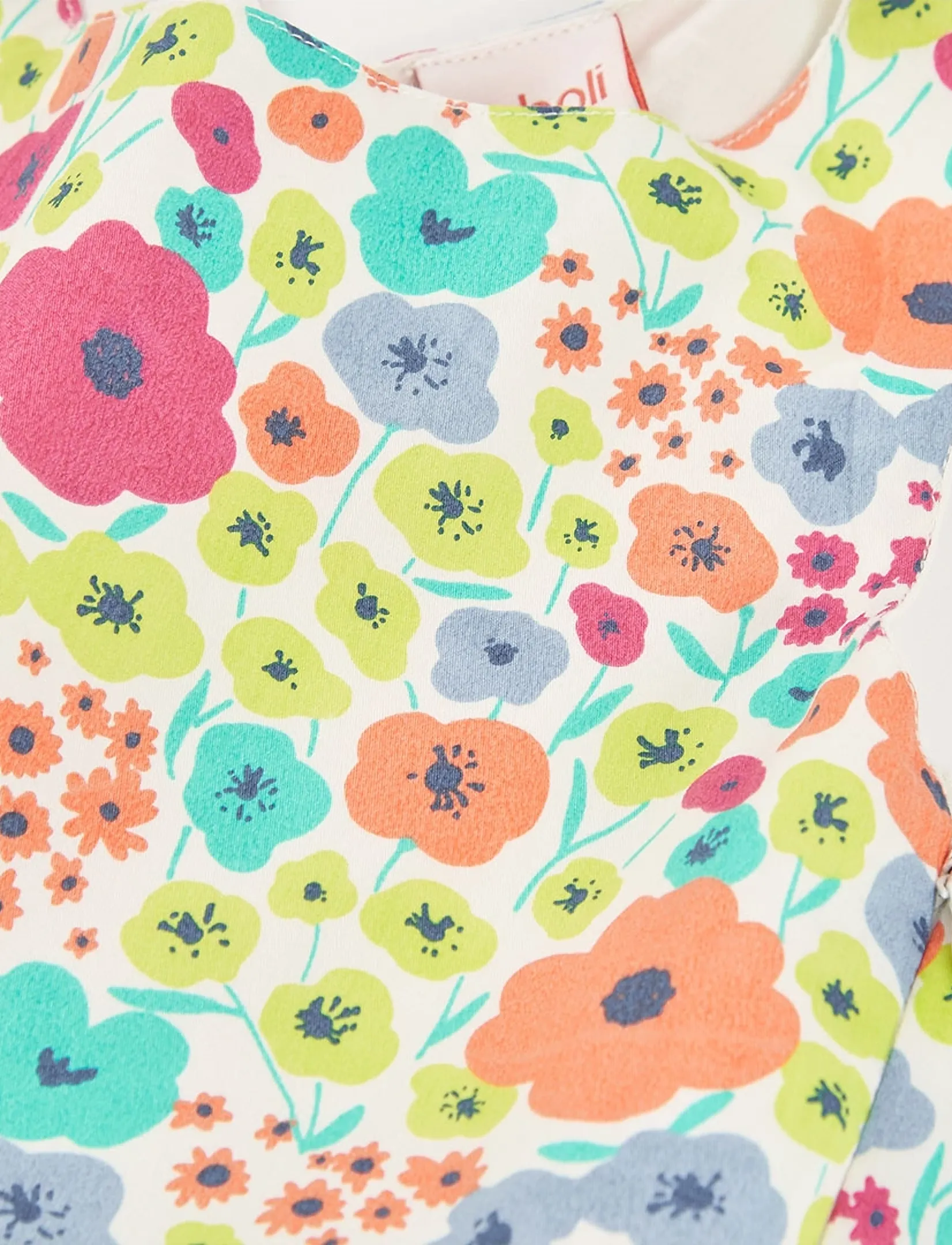 Boboli - Satin dress floral for girl -BCI - Ärmellose babykleider - print - 5