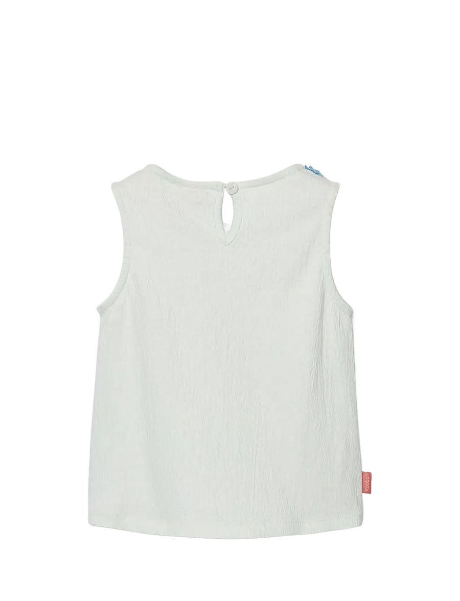Boboli - Knit t-Shirt for girl -BCI - hlýrabolir - pearl - 2