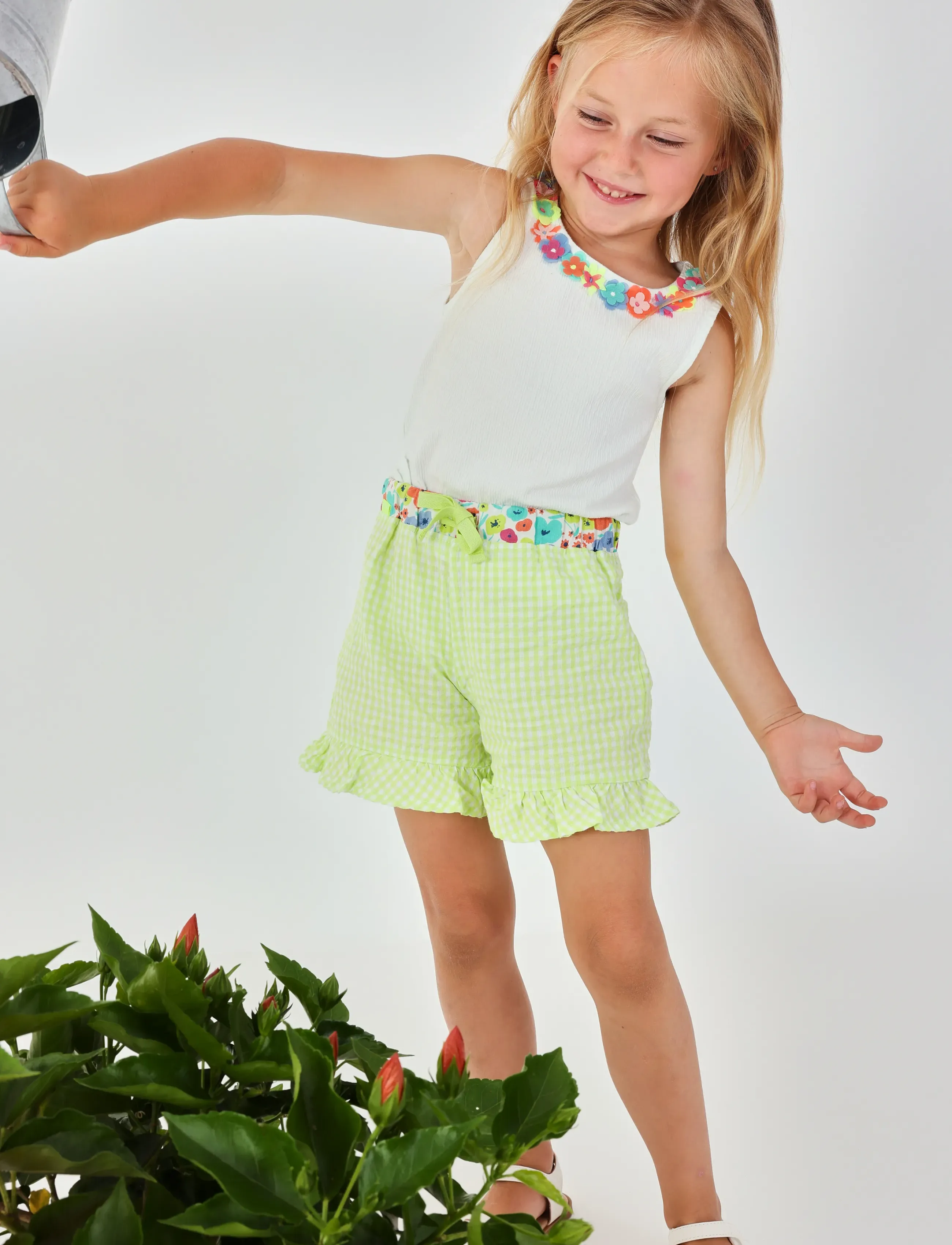 Boboli Knit t-Shirt for girl -BCI - Oberteile - PEARL / white