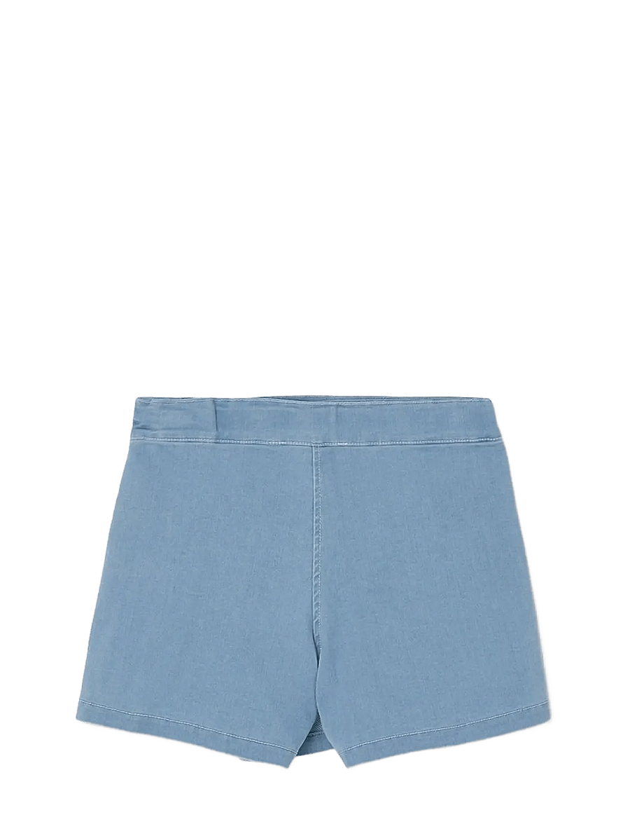Boboli - Knitted pant skirt denim for girl -BCI - denimshorts - bleach - 1