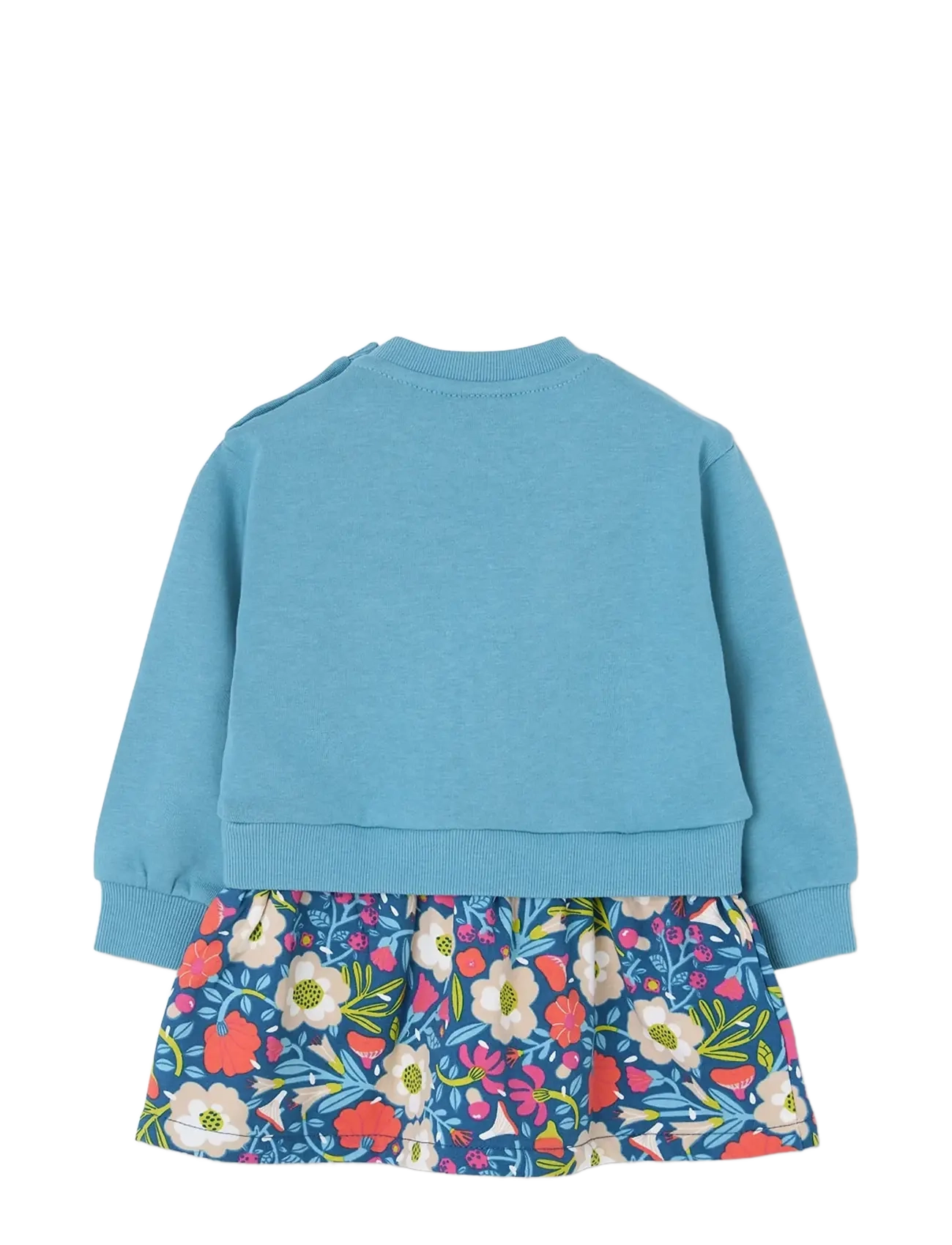 Boboli - Fleece combined dress for girl -BCI - lake - 1
