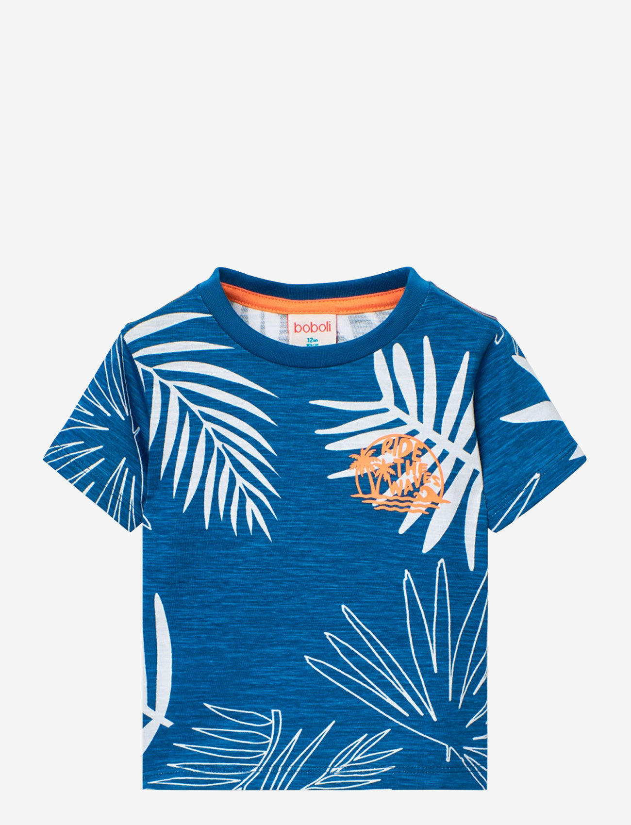 Boboli - Knit t-Shirt flame - short-sleeved t-shirts - blue - 1