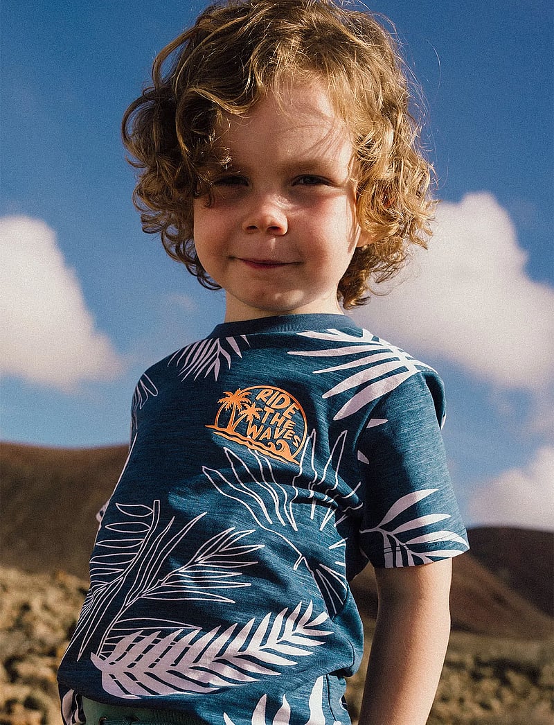 Boboli - Knit t-Shirt flame - short-sleeved t-shirts - blue - 0