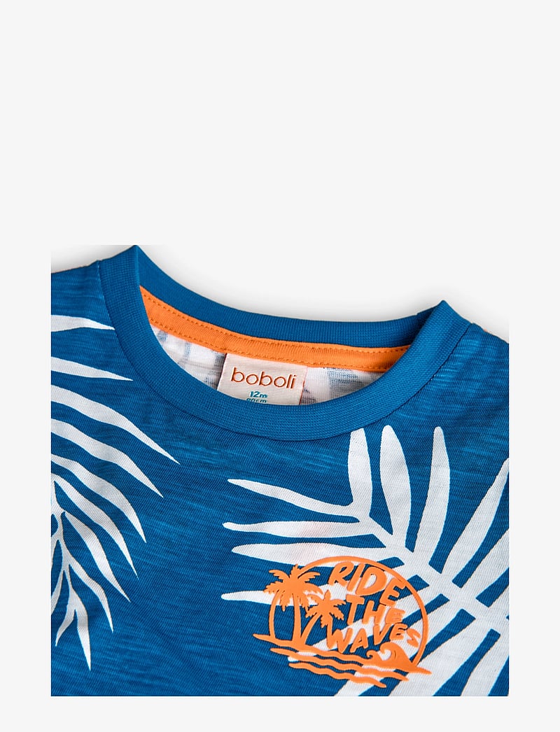 Boboli - Knit t-Shirt flame - short-sleeved t-shirts - blue - 3