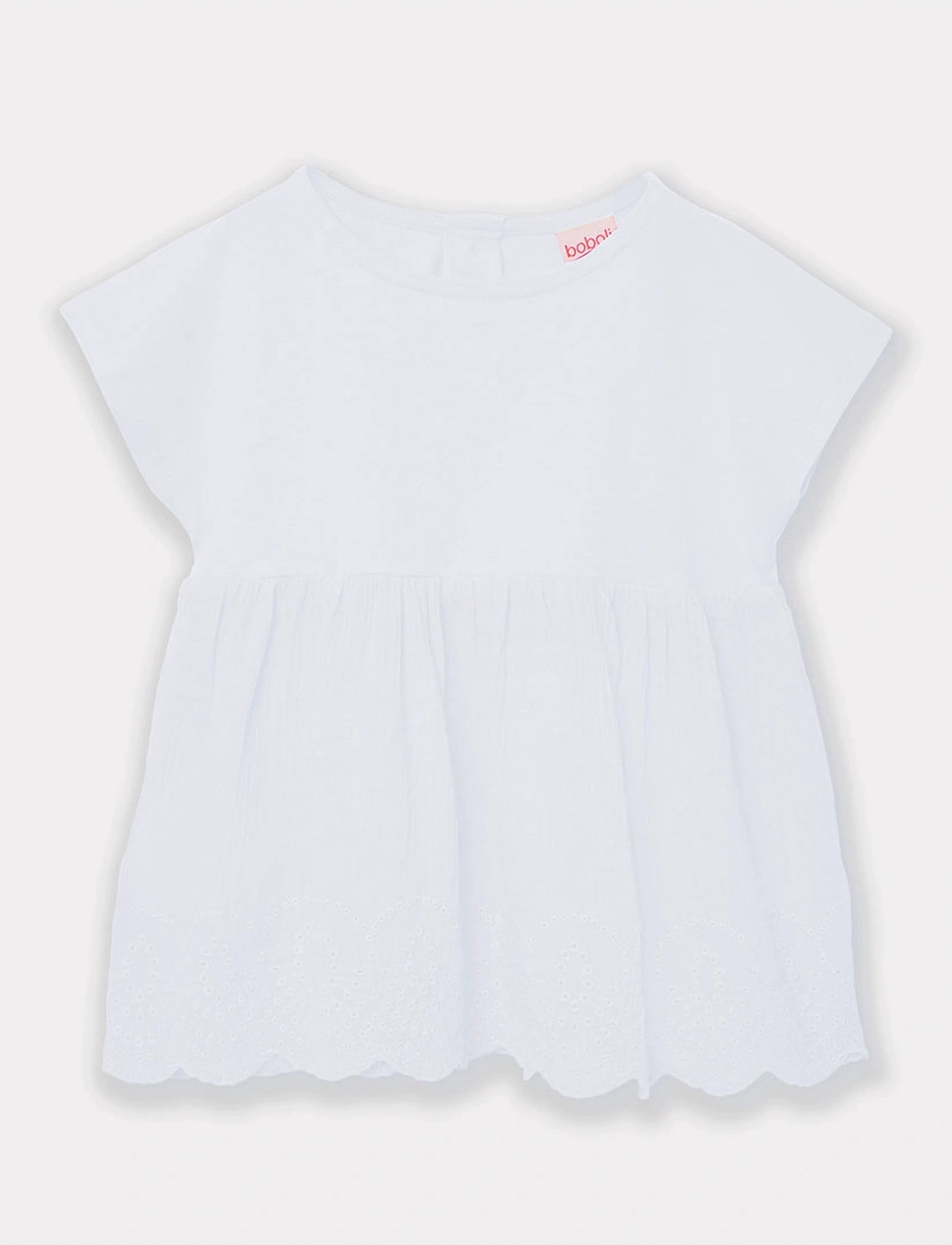 Boboli - Combined t-Shirt for girl -BCI - lühikeste varrukatega t-särgid - white - 0