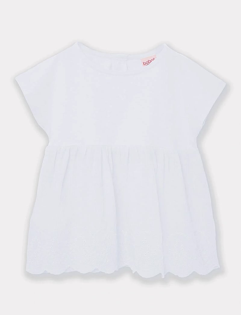 Boboli - Combined t-Shirt for girl -BCI - lühikeste varrukatega t-särgid - white - 0