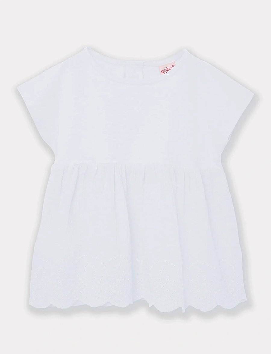 Boboli - Combined t-Shirt for girl -BCI - kortærmede t-shirts - white - 0