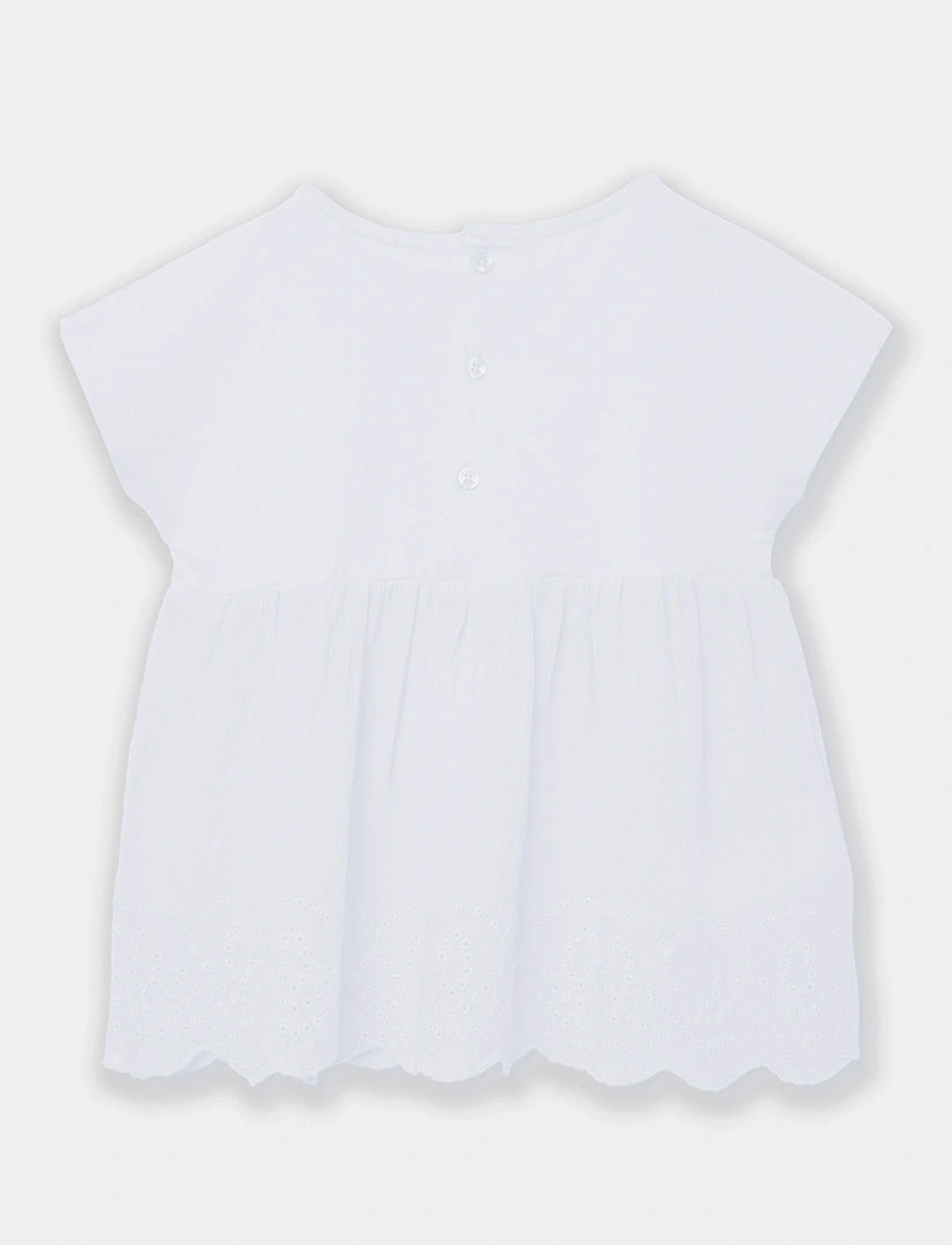 Boboli - Combined t-Shirt for girl -BCI - lühikeste varrukatega t-särgid - white - 1