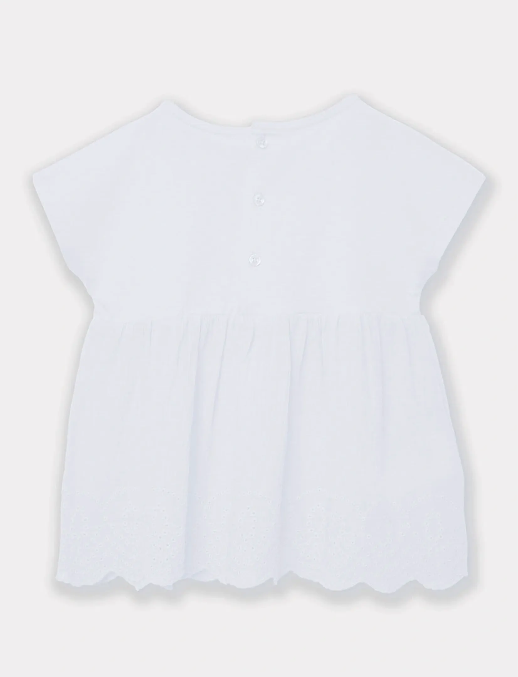 Boboli - Combined t-Shirt for girl -BCI - kortærmede t-shirts - white - 1