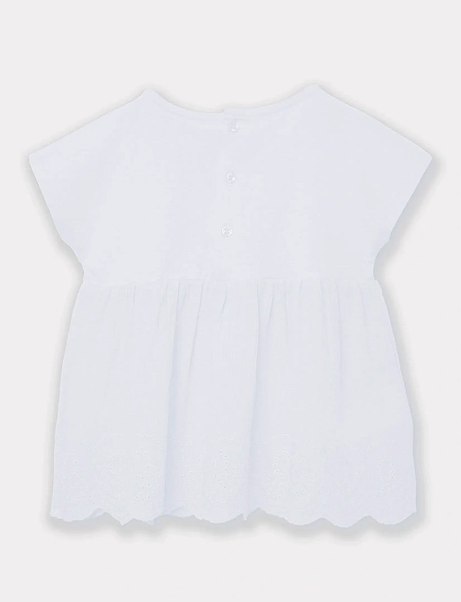 Boboli - Combined t-Shirt for girl -BCI - kortærmede t-shirts - white - 1
