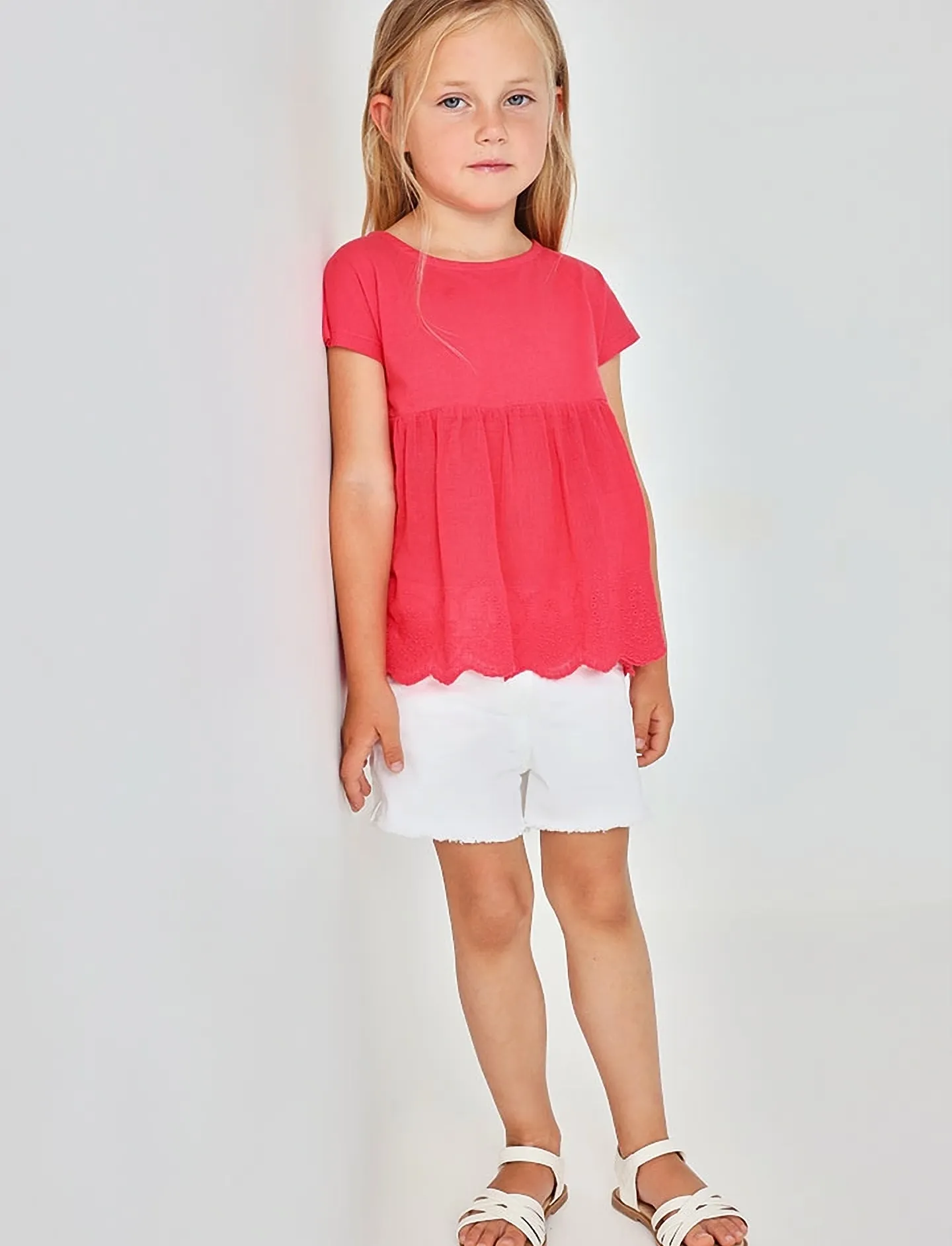 Boboli Combined T-Shirt For Girl -Bci, 80, T-shirts, Rot - Short-sleeved, Kinder