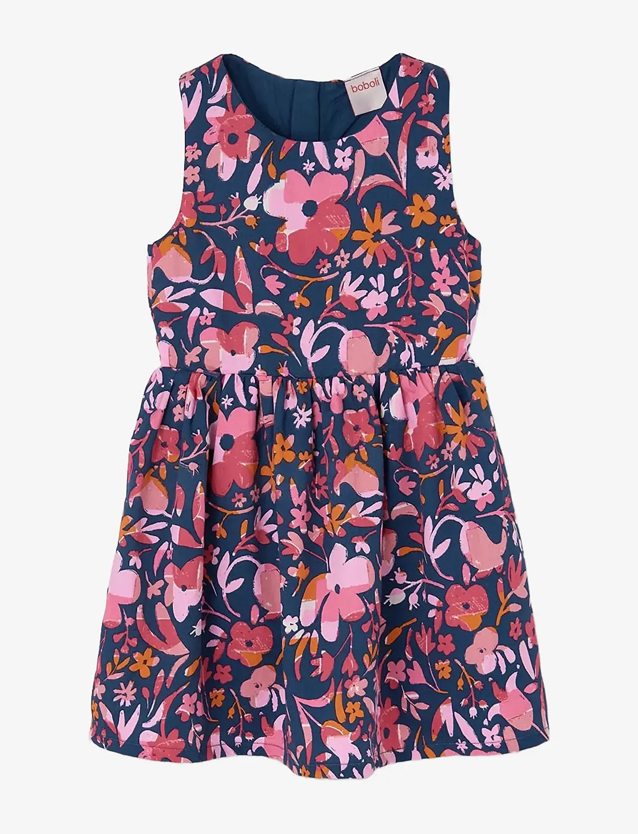 Boboli - Satin dress floral for girl -BCI - varrukateta beebi kleidid - print - 0
