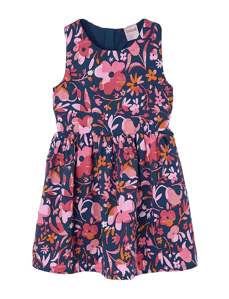 Boboli - Satin dress floral for girl -BCI - varrukateta beebi kleidid - print - 0