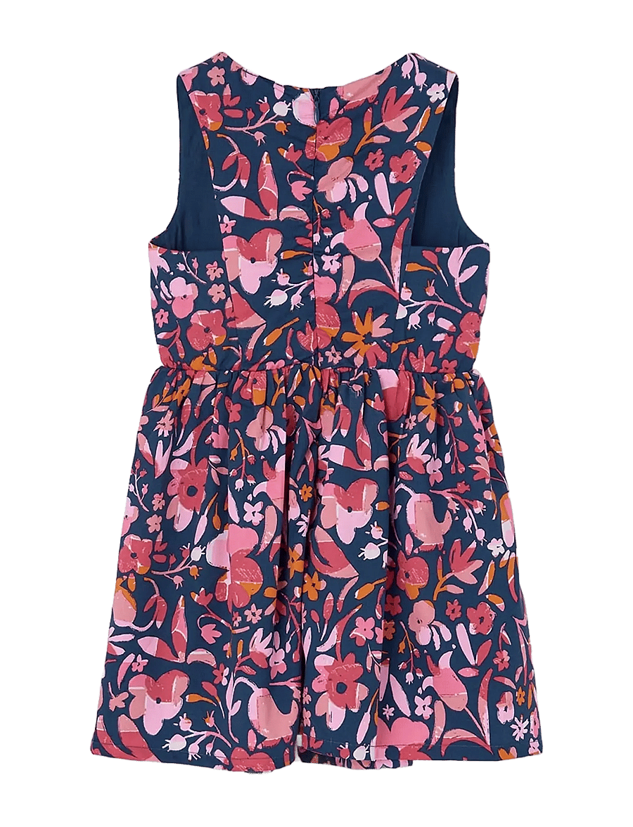 Boboli - Satin dress floral for girl -BCI - varrukateta beebi kleidid - print - 1