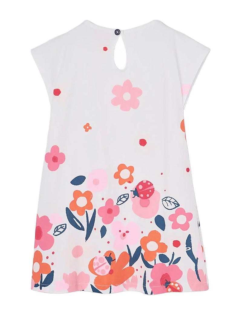 Boboli - Knit dress for girl -BCI - lühikeste varrukatega beebi kleidid - white - 1