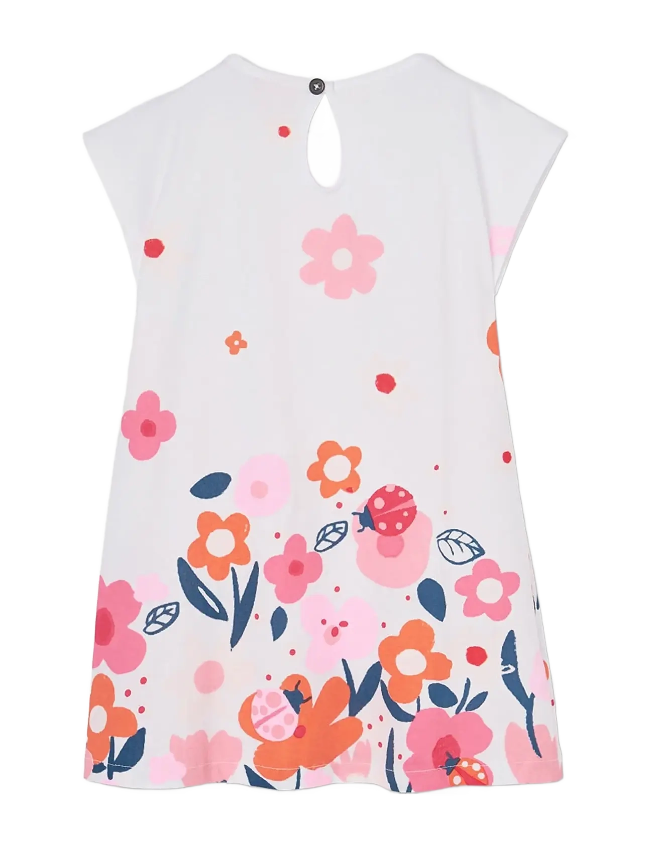 Boboli - Knit dress for girl -BCI - kortærmede babykjoler - white - 1