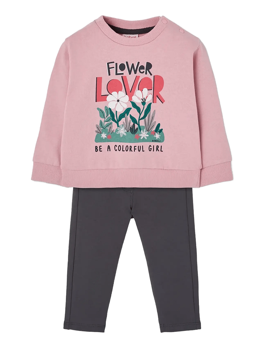 Boboli - Set knit for girl -BCI - sportanzüge - hortensia - 0