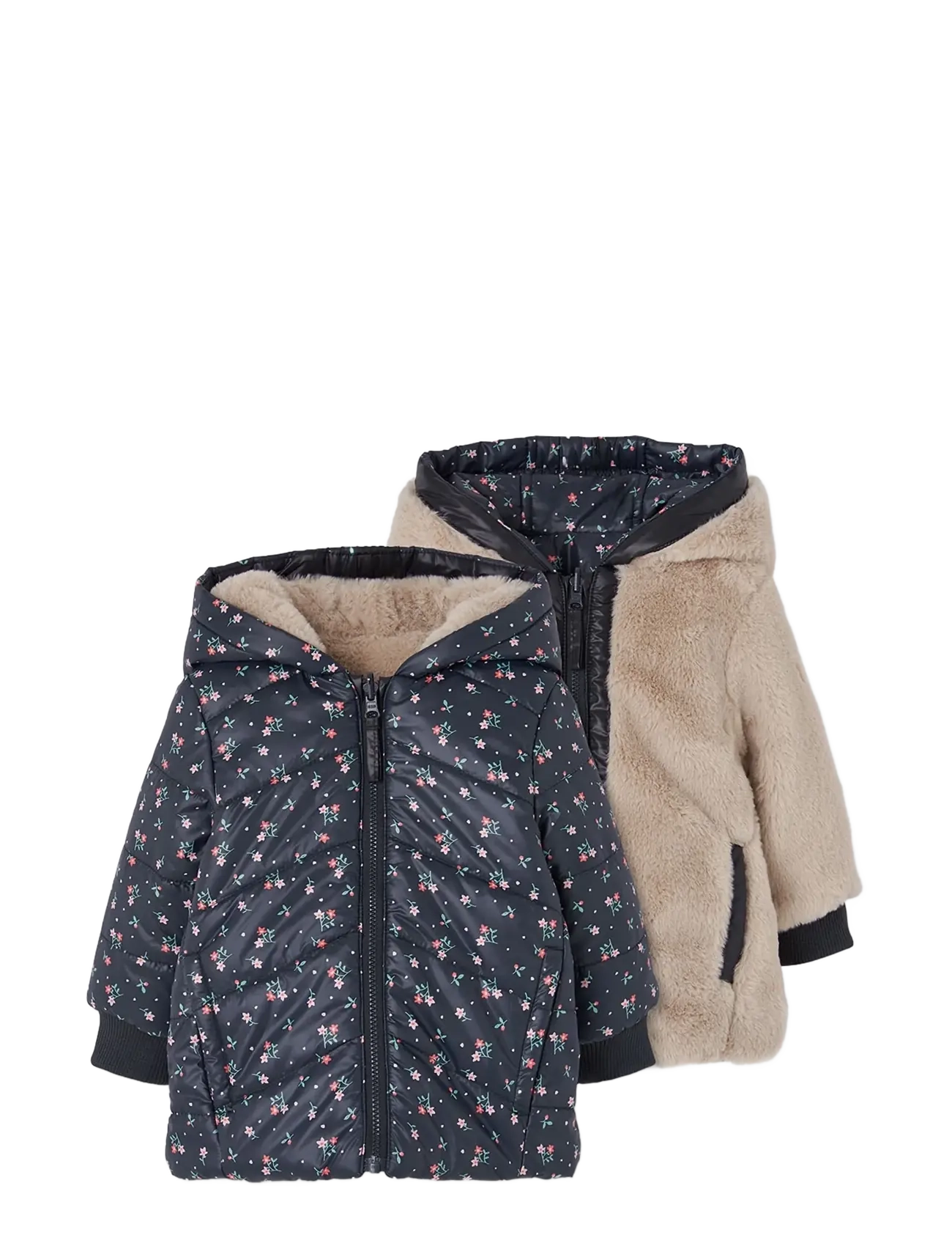 Boboli Reversible technical fabric parka for girl - Vinterkläder - PRINT / multi