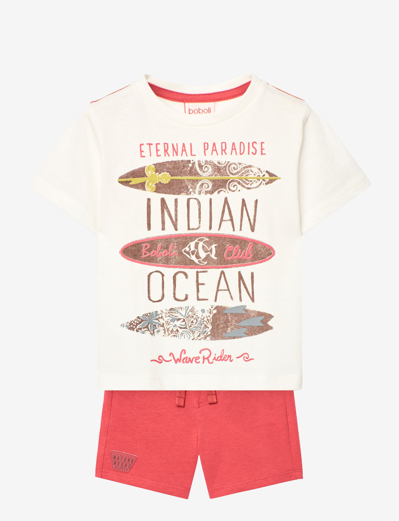 Boboli - Set knit - set med kortärmad t-shirt - white - 0