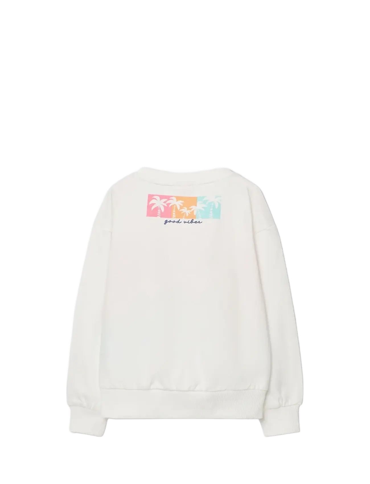 Boboli - Fleece sweatshirt with stripes for girl -BCI - sweat-shirt - off white - 1