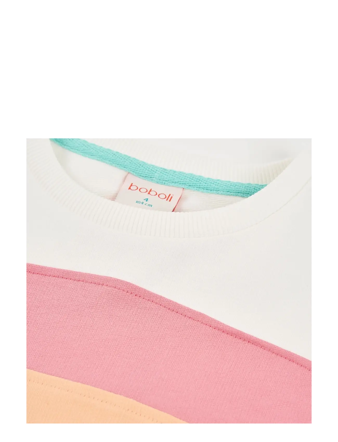 Boboli - Fleece sweatshirt with stripes for girl -BCI - sweat-shirt - off white - 2