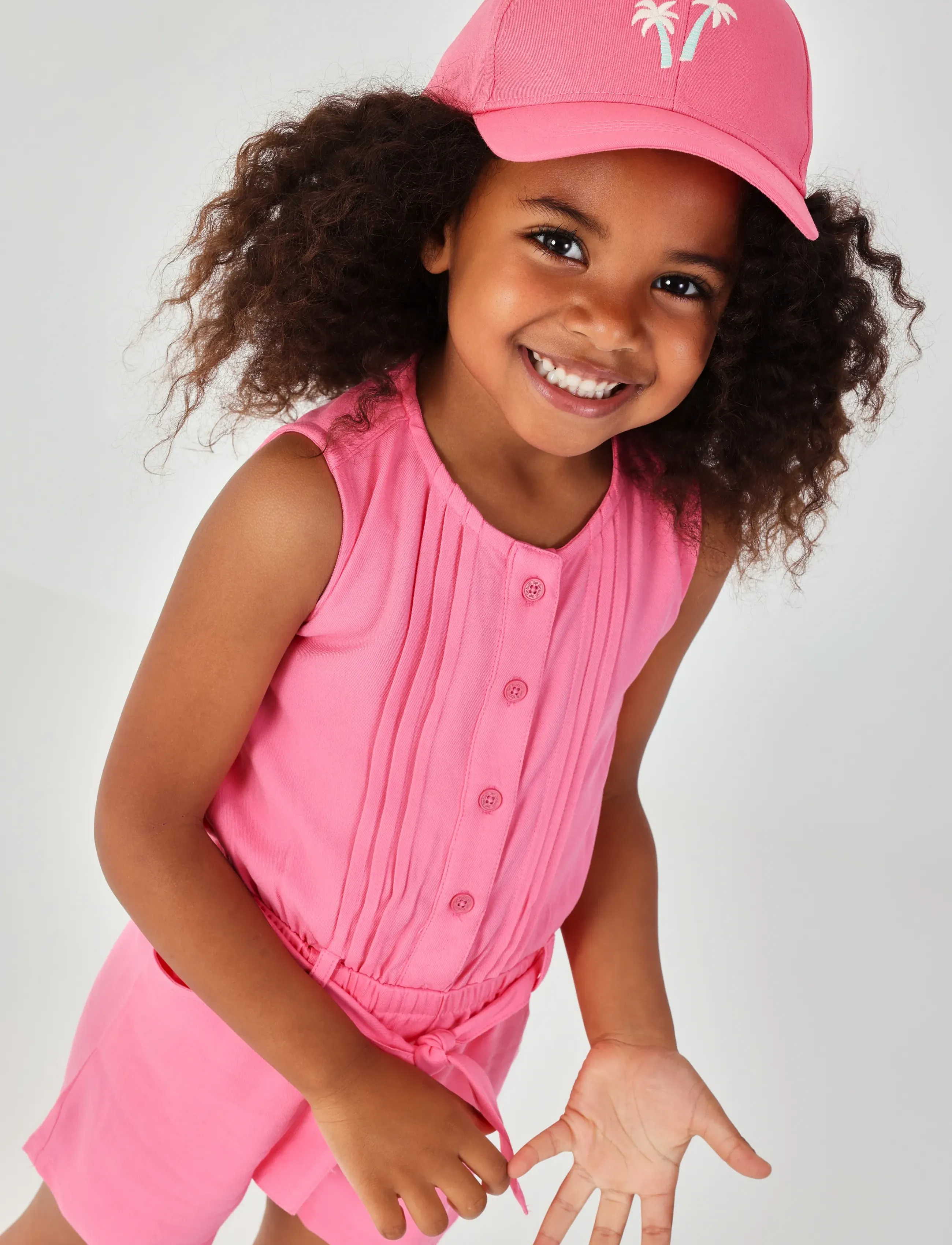 Boboli Jumpsuit Twill For Girl, 128, Rosa - Strampelanzüge, Kinder