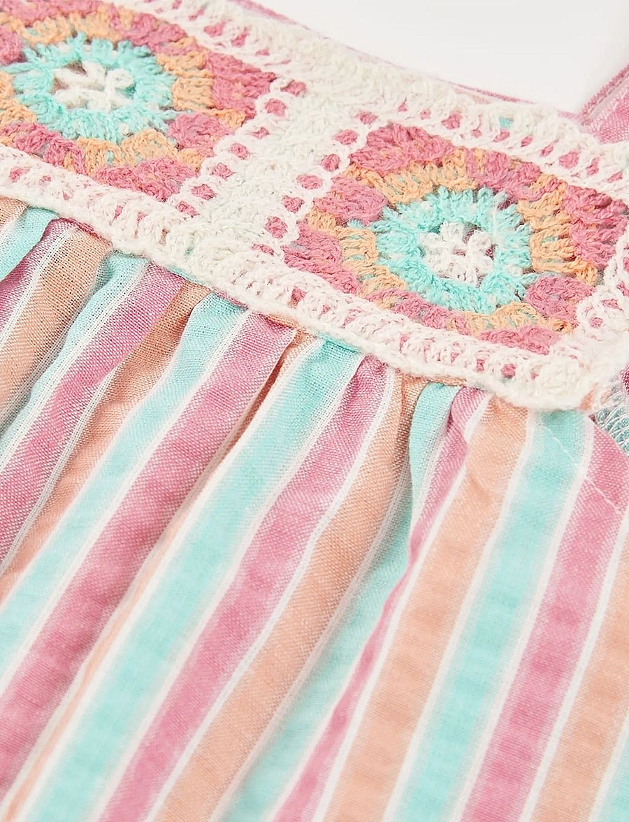 Boboli - Poplin dress striped for girl -BCI - Ärmellose babykleider - stripes - 5