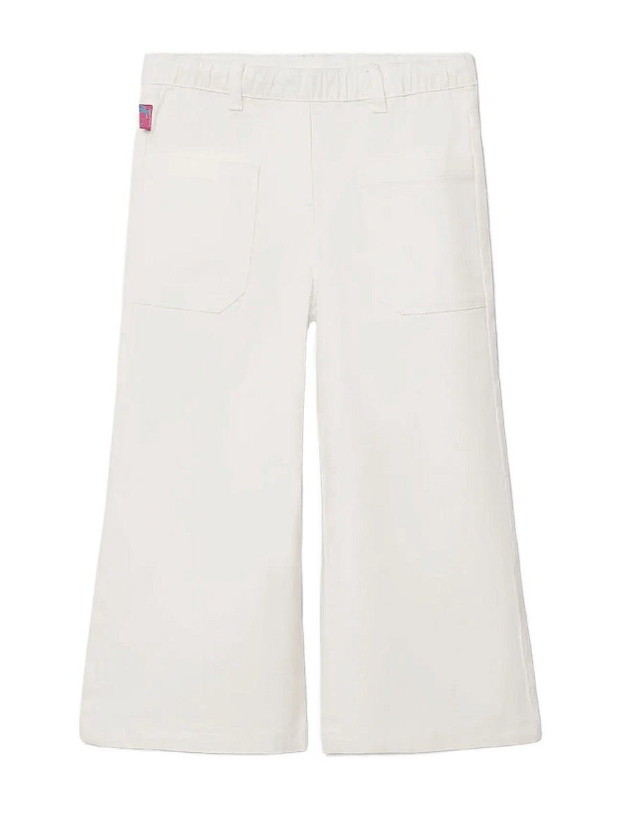 Boboli - Stretch twill trousers for girl -BCI - pantalon pour bébé - off white - 0