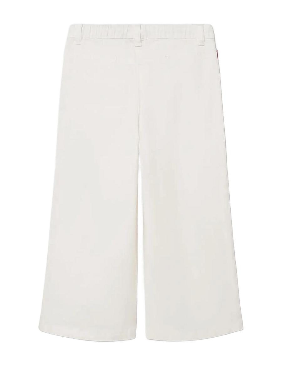Boboli - Stretch twill trousers for girl -BCI - pantalon pour bébé - off white - 1