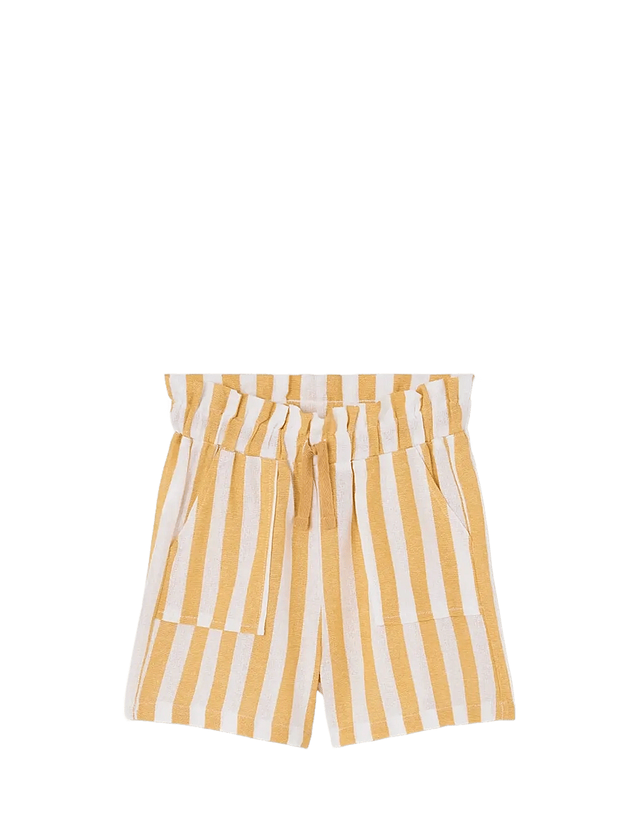 Boboli - Linen bermuda shorts striped for girl - rennot shortsit - stripes - 0