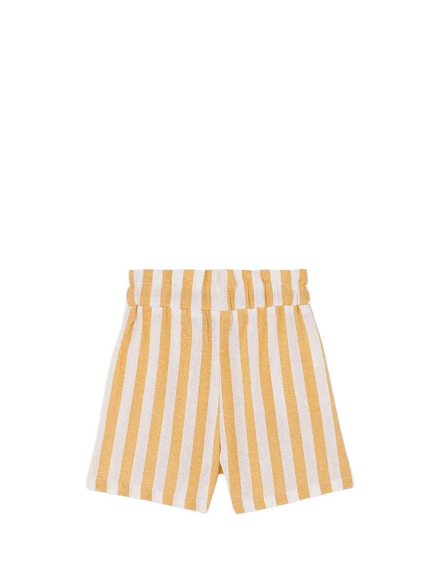 Boboli - Linen bermuda shorts striped for girl - rennot shortsit - stripes - 1