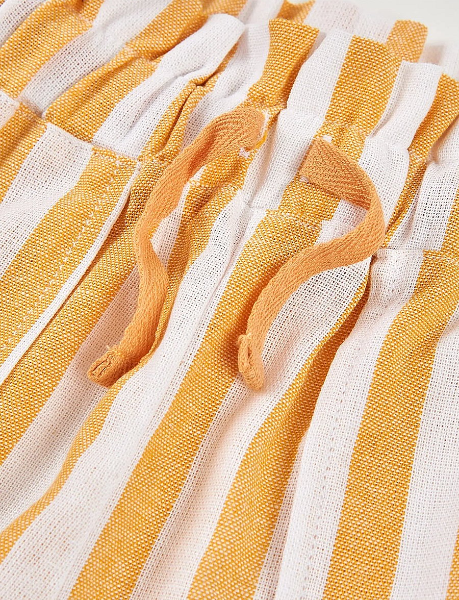 Boboli - Linen bermuda shorts striped for girl - rennot shortsit - stripes - 3