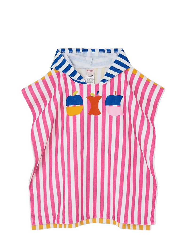 Boboli - Towel striped hooded for girl -BCI - hommikumantlid - stripes - 0