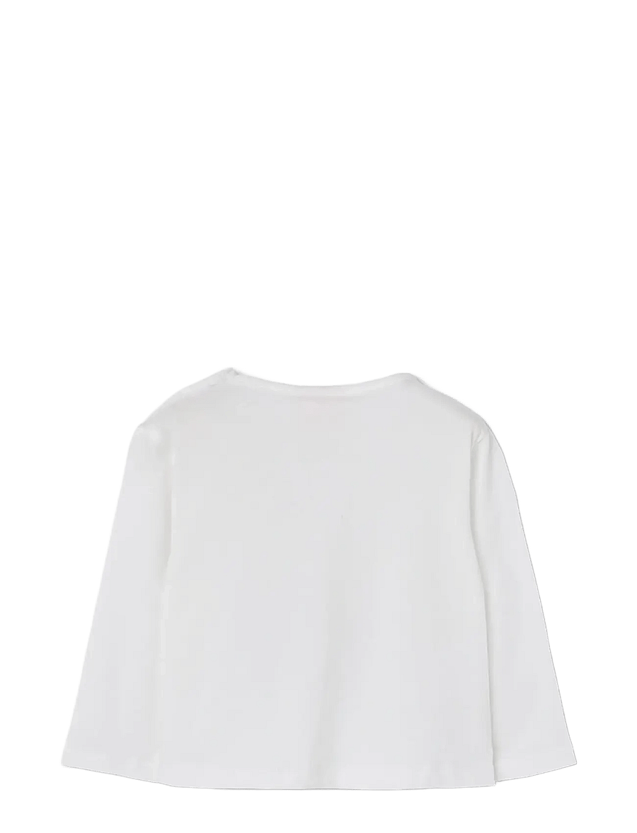 Boboli - Knit t-Shirt for girl -BCI - långärmade t-shirts - off white - 1