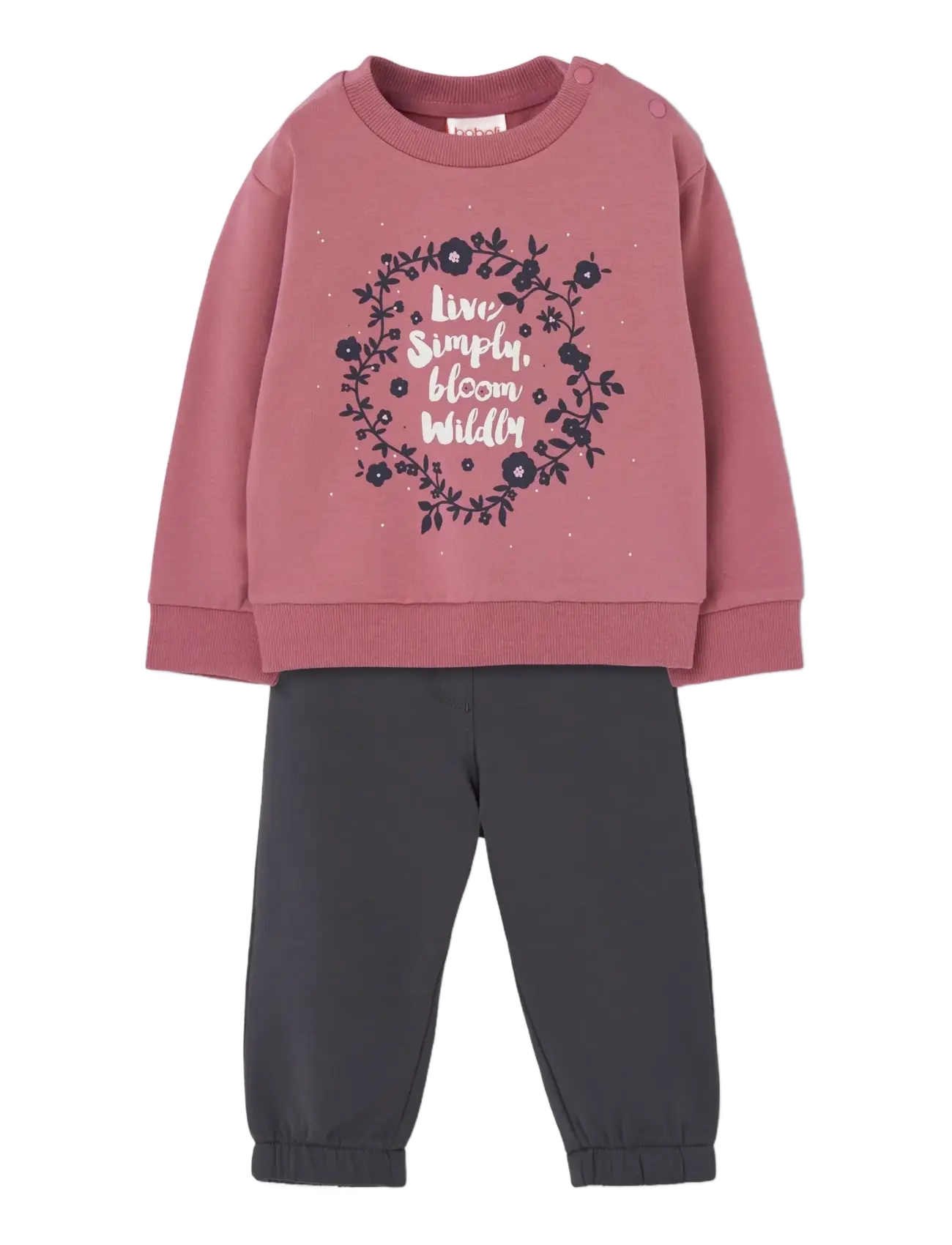 Boboli Set fleece for girl -BCI - Boboli - ROSEWOOD / pink/rose