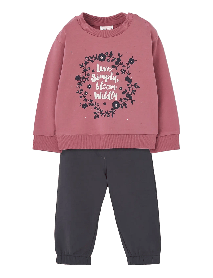 Boboli - Set fleece for girl -BCI - sportanzüge - rosewood - 0