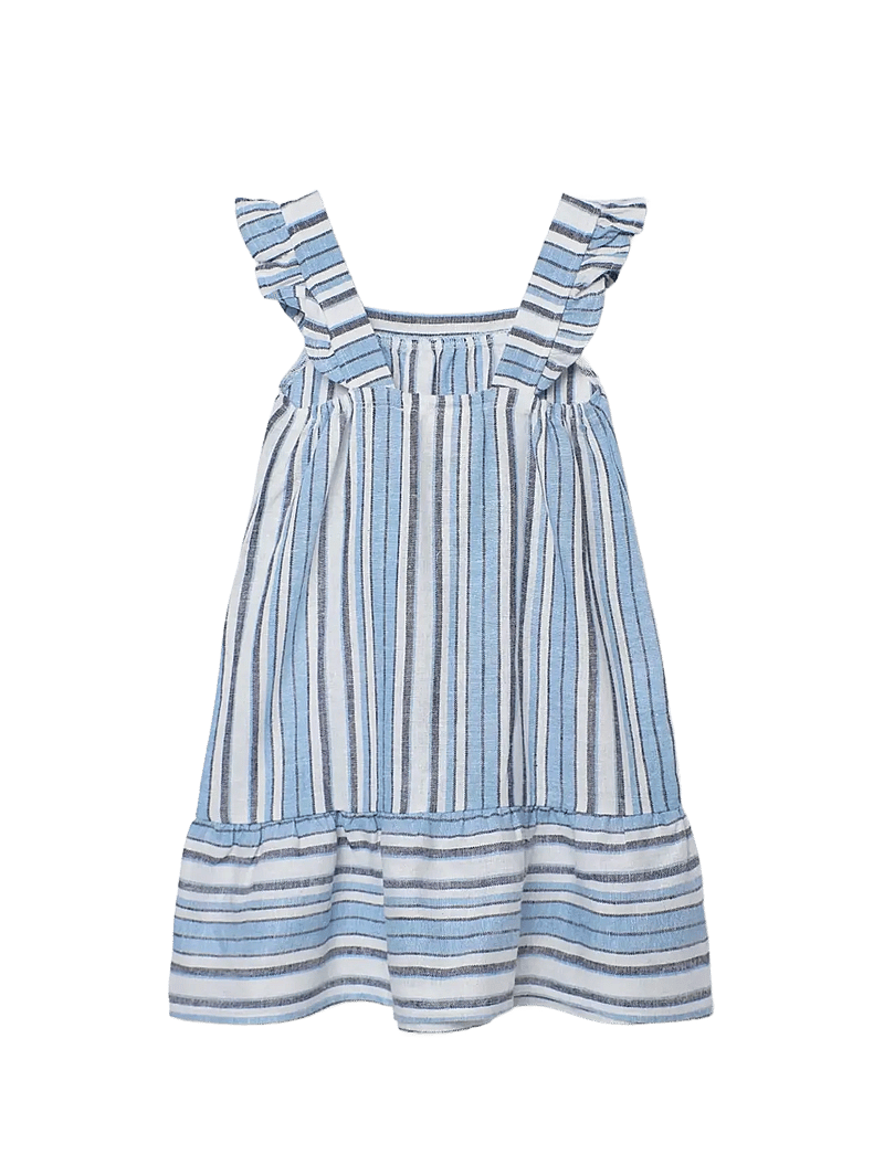 Boboli - Linen dress striped for girl - Ärmellose freizeitkleider - stripes - 1