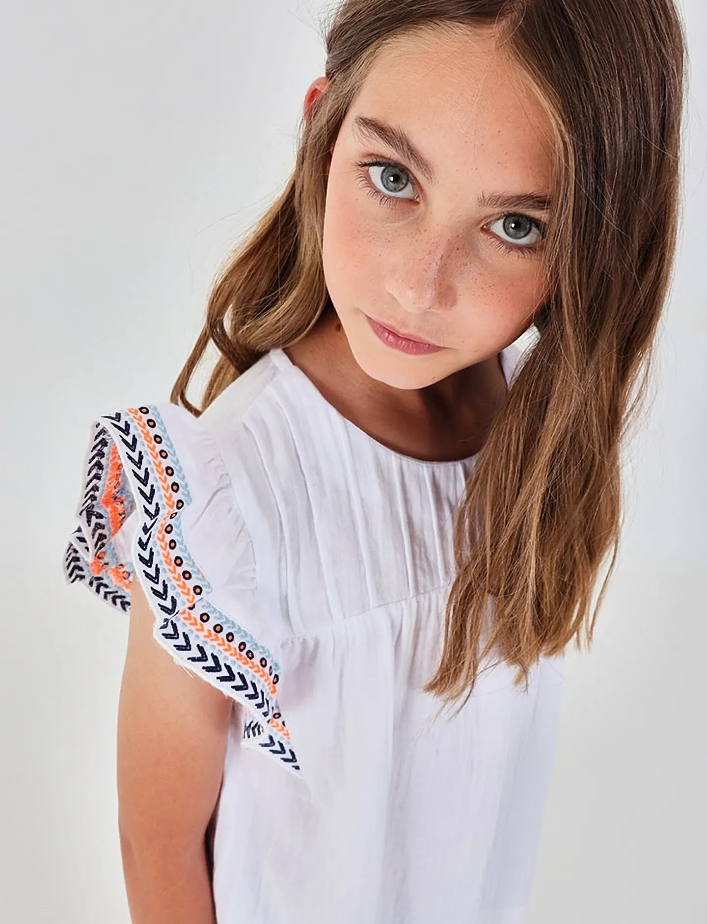 Boboli Loose-Blouse Fantasy For Girl -Bci, 116, Oberteile, Weiß - Blouses & Tunics, Kinder