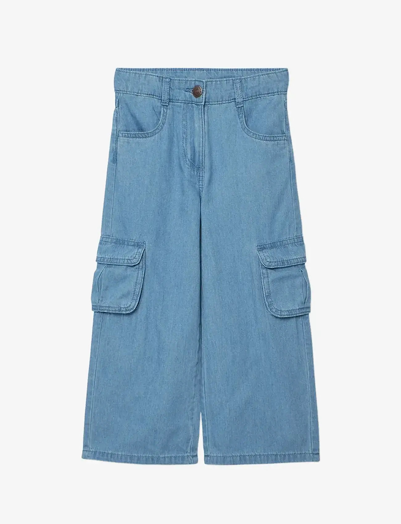 Boboli - Denim trousers for girl - alt laienevad teksad - bleach - 1
