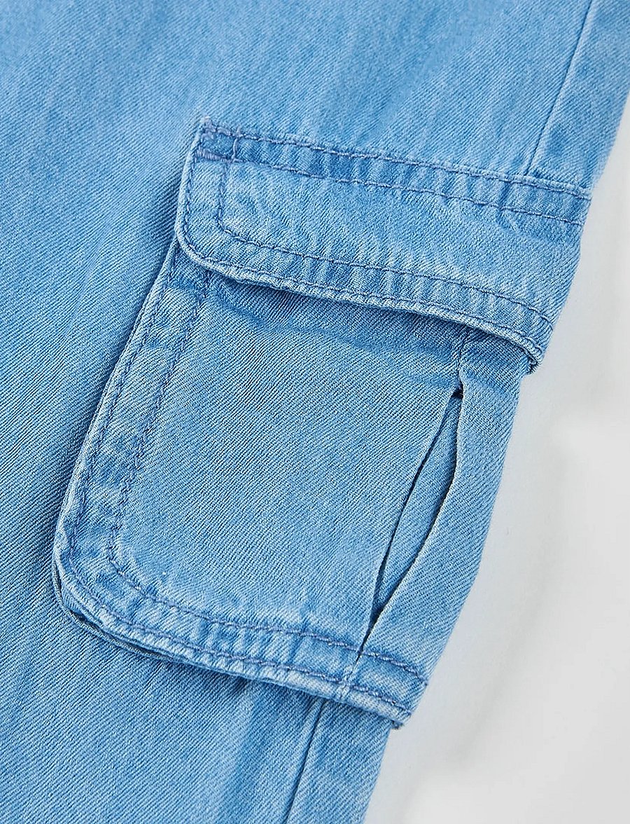 Boboli - Denim trousers for girl - loose jeans - bleach - 3